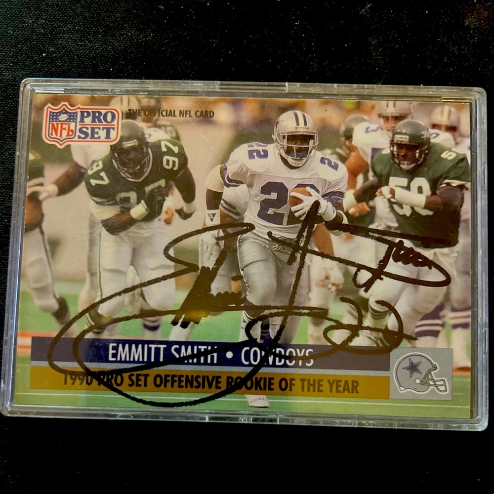 1992 Autographed Emmit Smith Pro Set card # 1